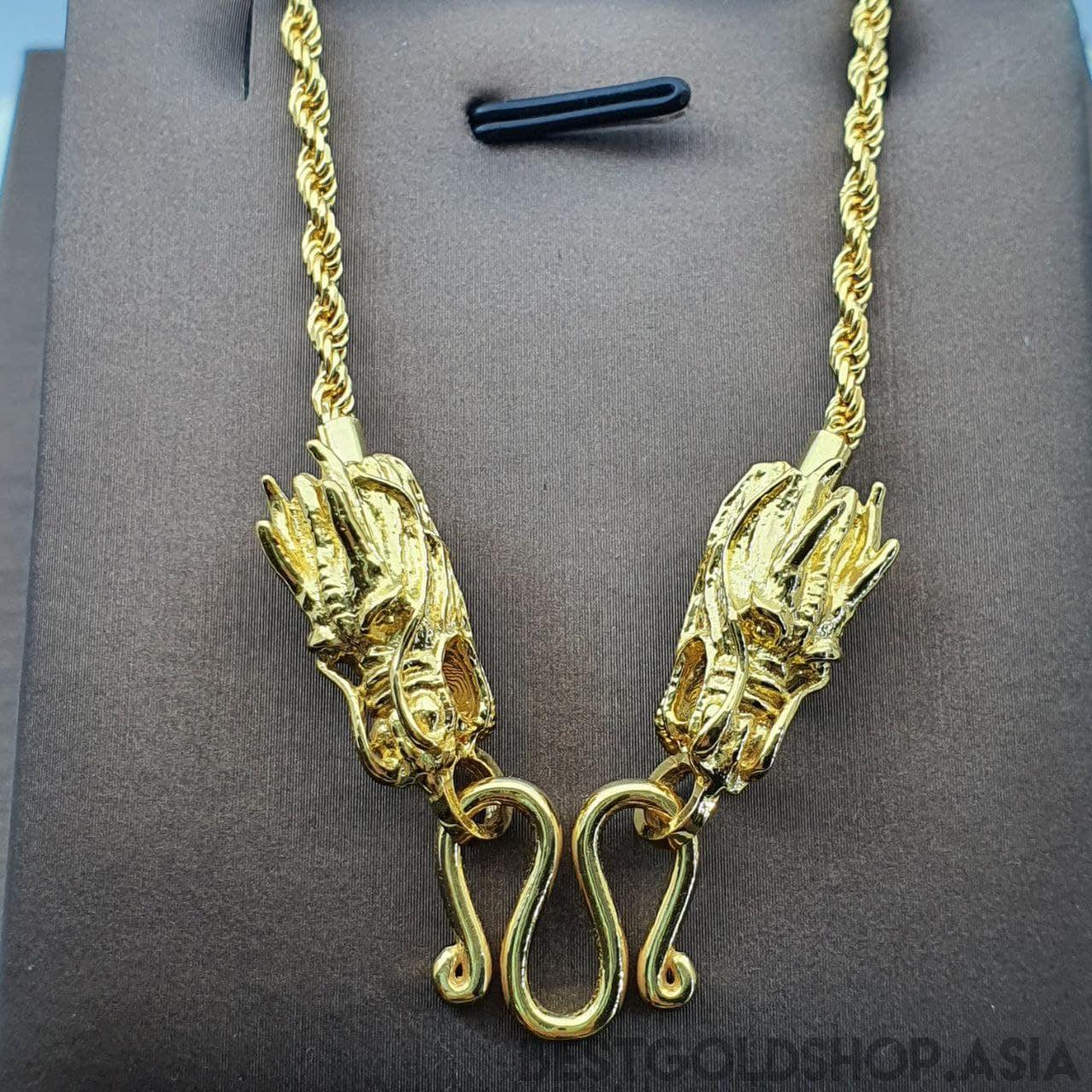 22k / 96 Gold Dragon Head W Hook-Necklaces-Best Gold Shop