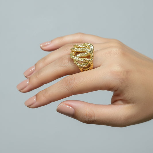 22Kk / 916 Gold Hollow Adira Ring - Best Gold Shop 22k gold 22k gold ring 916 gold Rings