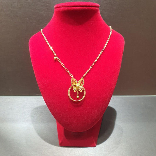 24k / 999 Gold Butterfly Necklace - Best Gold Shop 24k gold 24k gold necklace 999 gold Necklaces