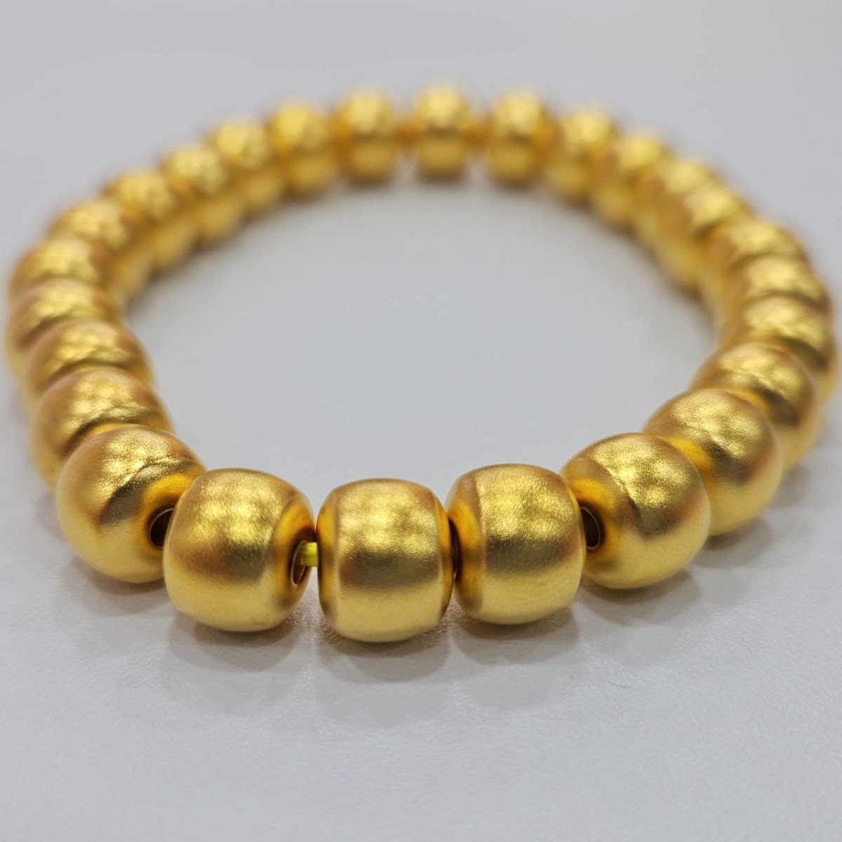 24K / 999 Gold Fortune - Filled Golden Bead Bracelet - 22k gold 22k gold bangle 22k gold bracelet Bracelets