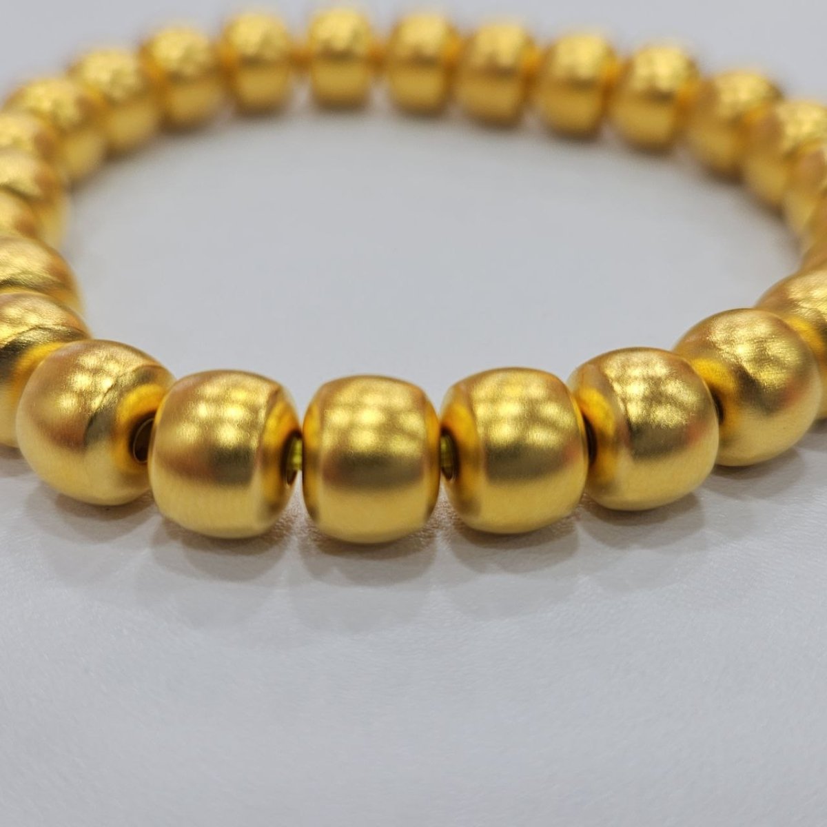 24K / 999 Gold Fortune - Filled Golden Bead Bracelet - 22k gold 22k gold bangle 22k gold bracelet Bracelets