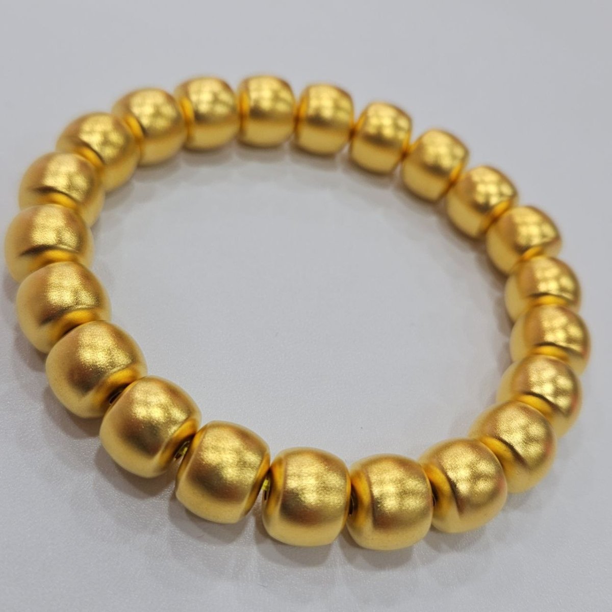 24K / 999 Gold Fortune - Filled Golden Bead Bracelet - 22k gold 22k gold bangle 22k gold bracelet Bracelets