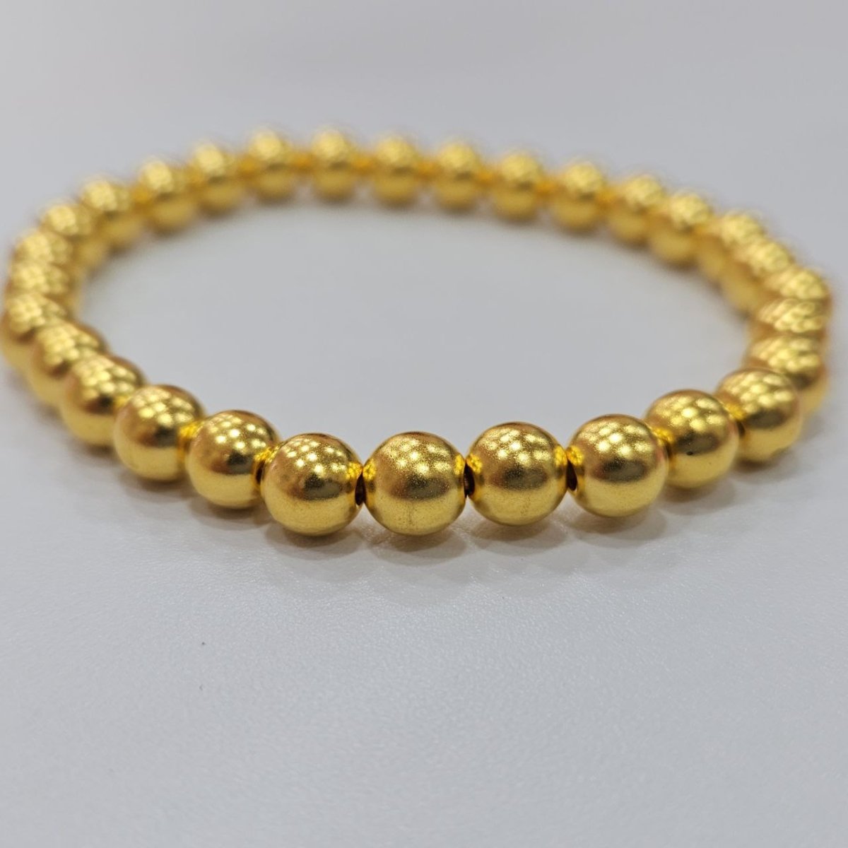 24k / 999 Gold Golden Abundance Round Bead Bracelet - 22k gold 22k gold bangle 22k gold bracelet Bracelets