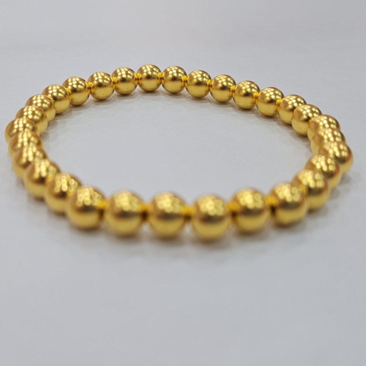 24k / 999 Gold Golden Abundance Round Bead Bracelet - 22k gold 22k gold bangle 22k gold bracelet Bracelets