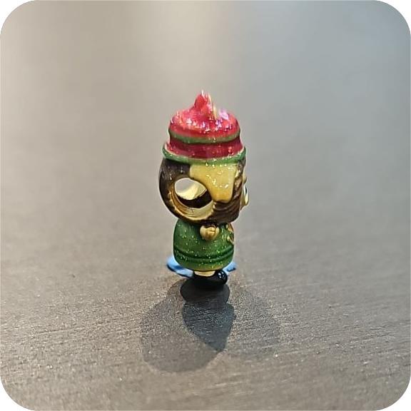 24k / 999 Gold L monster Charm Christmas Design 1 - Best Gold Shop 24k gold 24k Gold Charm 999 gold Charms & Pendants