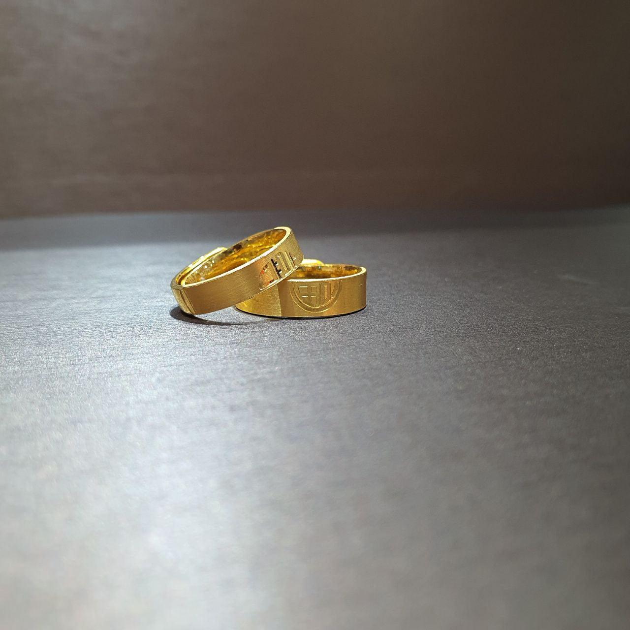 24k / 999 Gold Prosperity Couple Ring Adjustable-Rings-Best Gold Shop