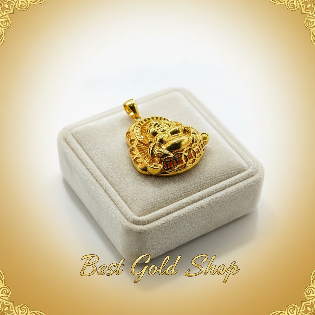 916 / 22k Gold Happy Buddha Pendant - Best Gold Shop 22k gold 22k gold pendant 916 gold Charms & Pendants
