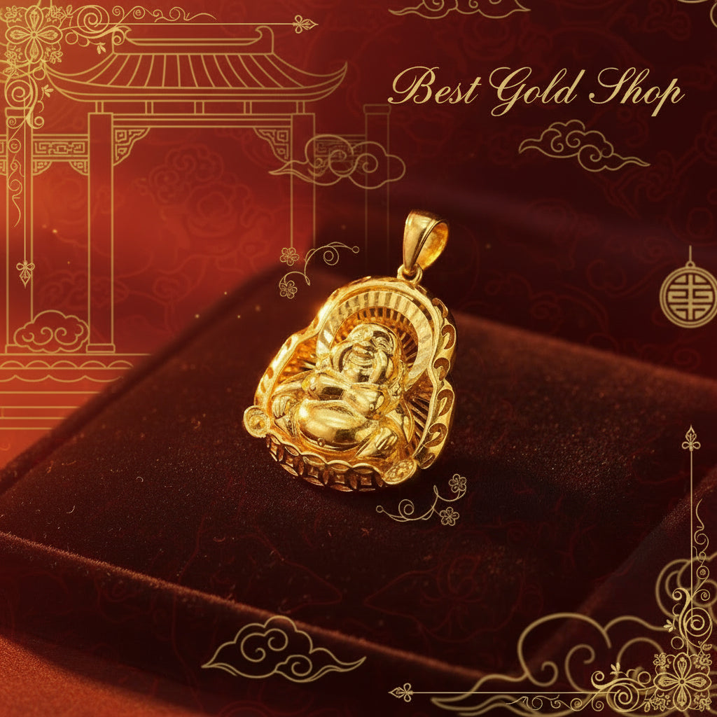916 / 22k Gold Happy Buddha Pendant - Best Gold Shop 22k gold 22k gold pendant 916 gold Charms & Pendants