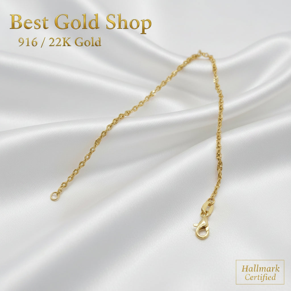 916 Gold (22k) Floral Bracelet Significant Light WeightBraceletsBest Gold Shop