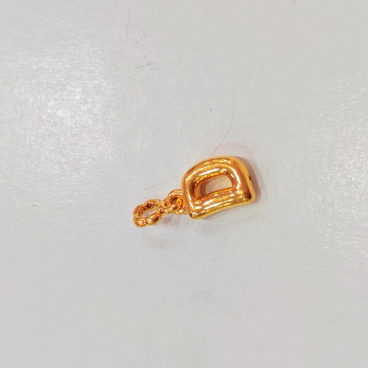 916 Gold Alphabet Pendant & Charm | Lightweight 22K Design - View 28