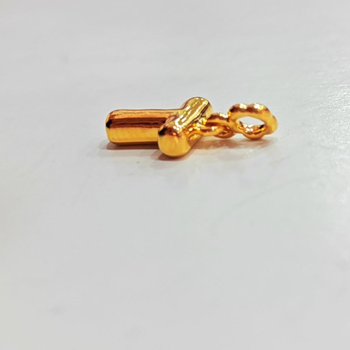 916 Gold Alphabet Pendant & Charm | Lightweight 22K Design - View 33