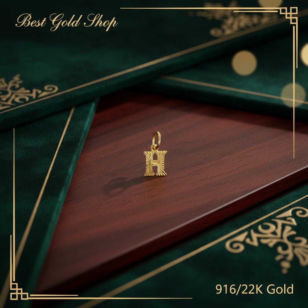 916 Gold (22K) Alphabet Pendant New Design Charm/Pendant for WomenCharms & PendantsBest Gold Shop