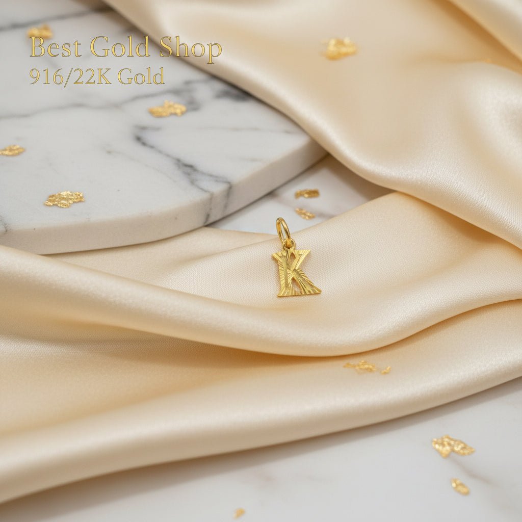 916 Gold (22K) Alphabet Pendant New Design Charm/Pendant for WomenCharms & PendantsBest Gold Shop