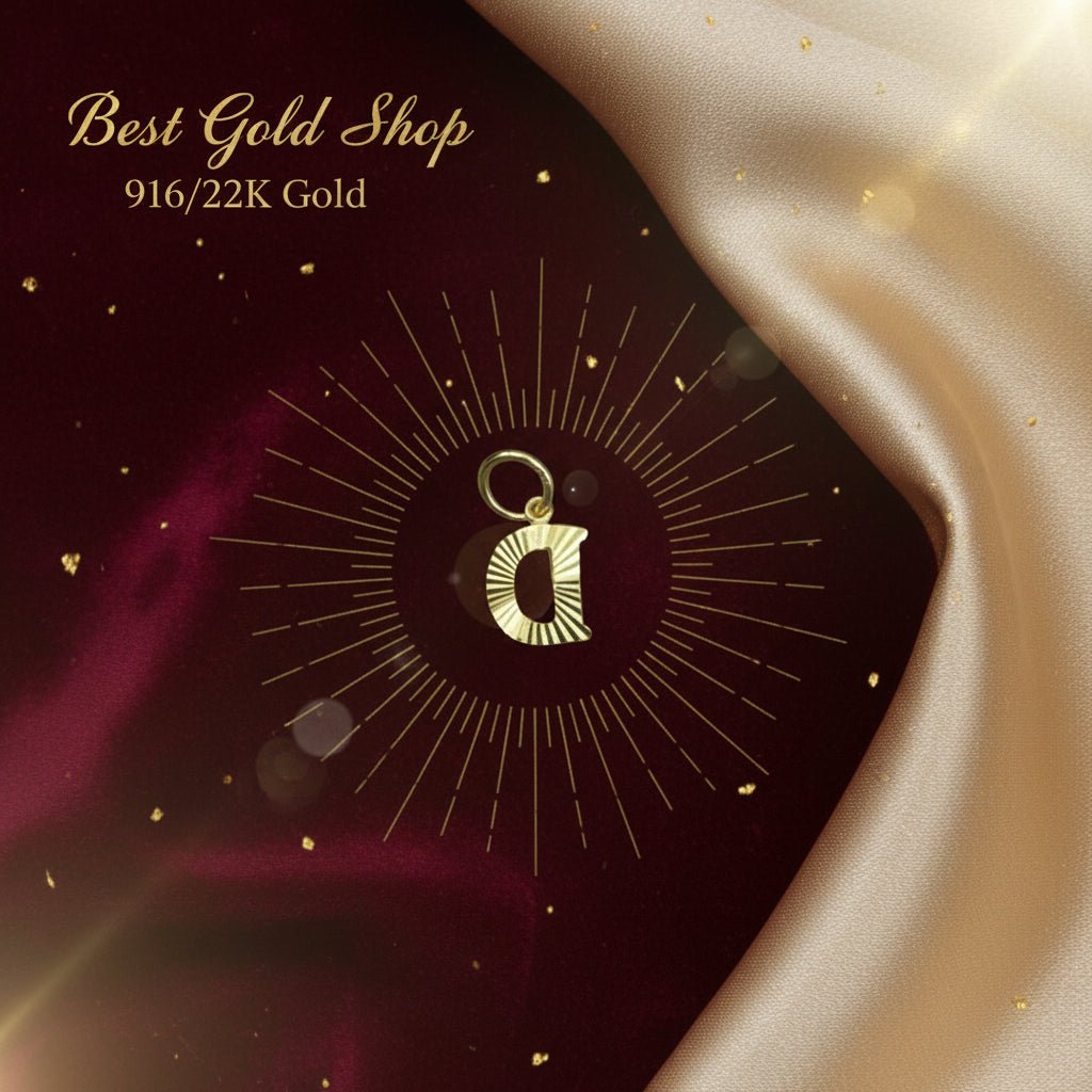 916 Gold (22K) Alphabet Pendant New Design Charm/Pendant for WomenCharms & PendantsBest Gold Shop