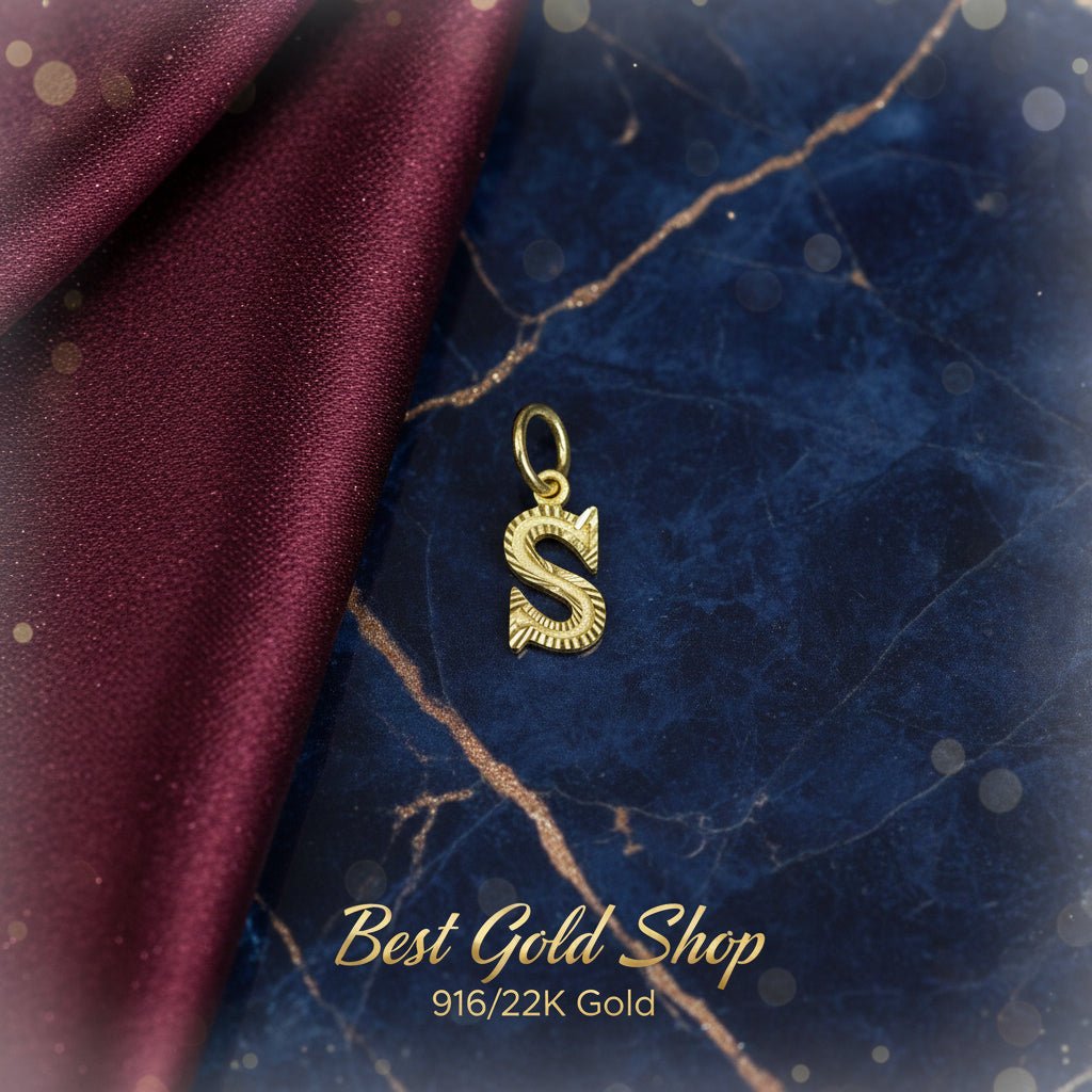 916 Gold (22K) Alphabet Pendant New Design Charm/Pendant for WomenCharms & PendantsBest Gold Shop