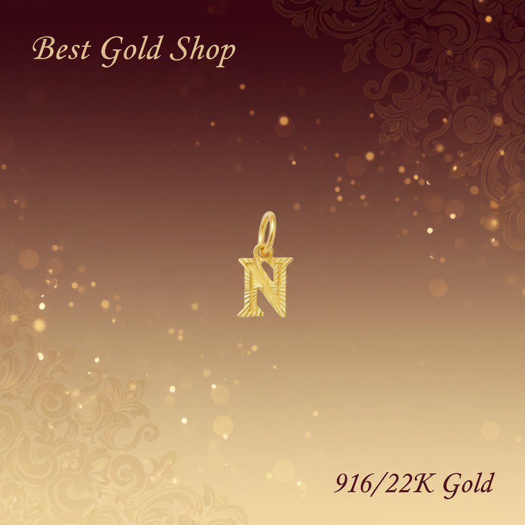 916 Gold (22K) Alphabet Pendant New Design Charm/Pendant for WomenCharms & PendantsBest Gold Shop