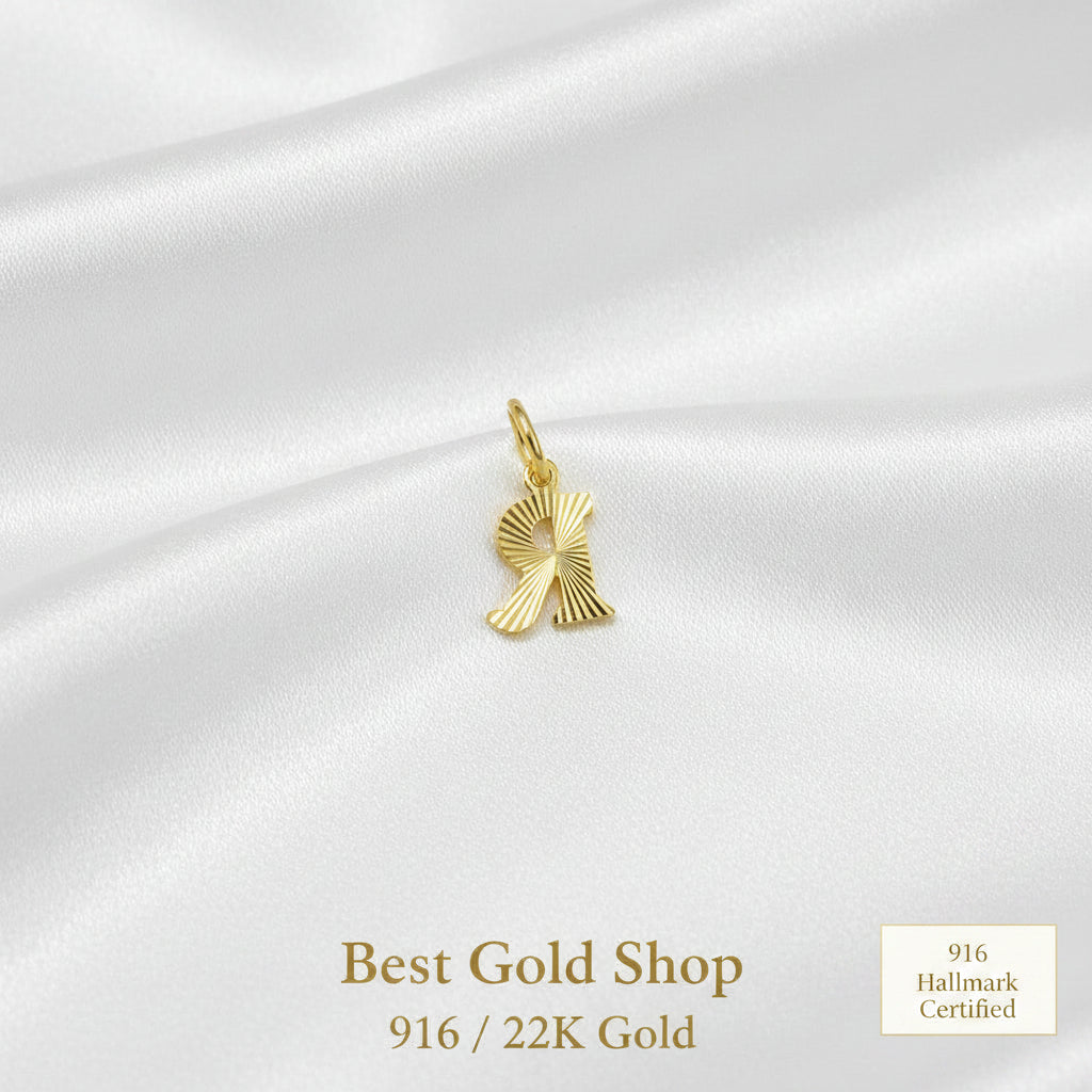 916 Gold (22K) Alphabet Pendant New Design Charm/Pendant for WomenCharms & PendantsBest Gold Shop