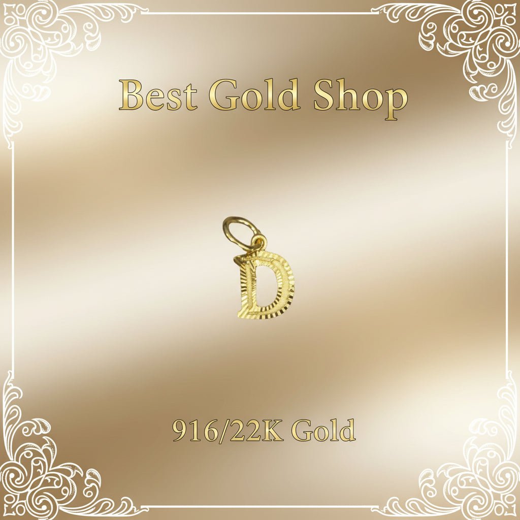 916 Gold (22K) Alphabet Pendant New Design Charm/Pendant for WomenCharms & PendantsBest Gold Shop