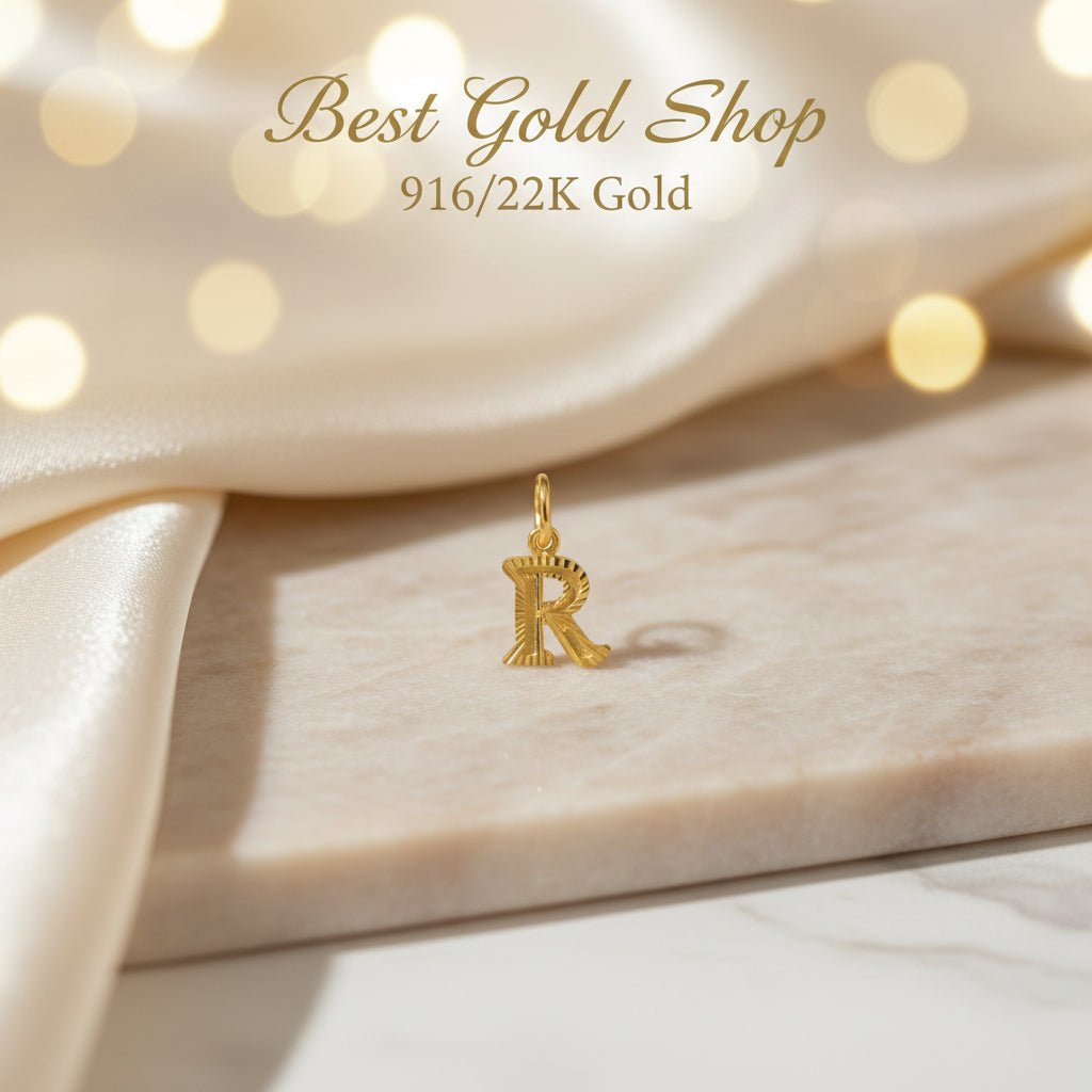 916 Gold (22K) Alphabet Pendant New Design Charm/Pendant for WomenCharms & PendantsBest Gold Shop