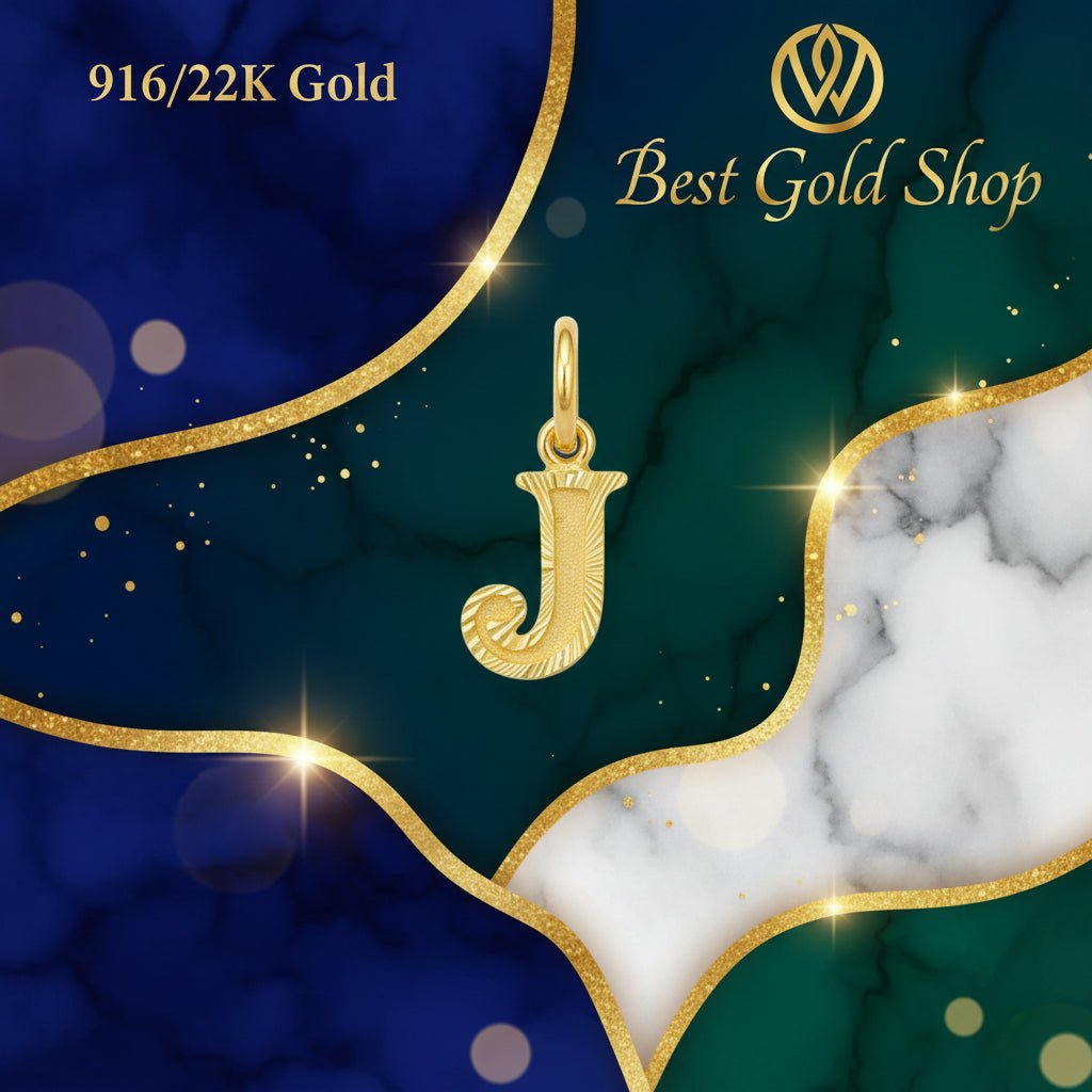 916 Gold (22K) Alphabet Pendant New Design Charm/Pendant for WomenCharms & PendantsBest Gold Shop