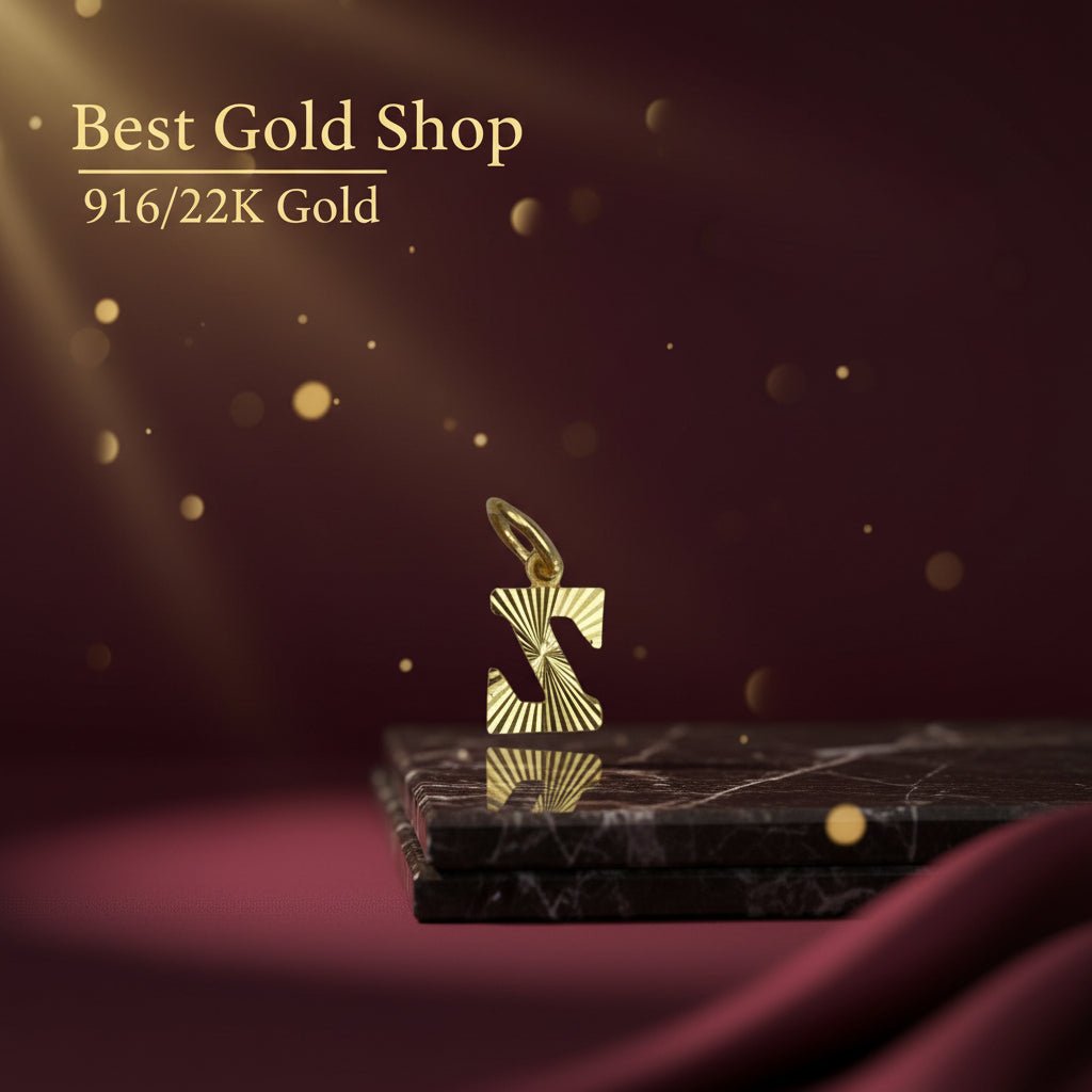 916 Gold (22K) Alphabet Pendant New Design Charm/Pendant for WomenCharms & PendantsBest Gold Shop