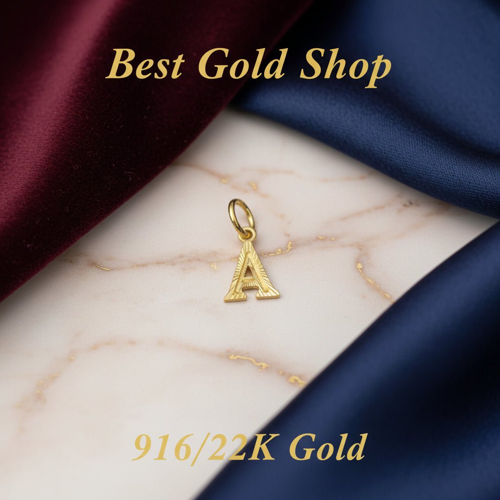 916 Gold (22K) Alphabet Pendant New Design Charm/Pendant for WomenCharms & PendantsBest Gold Shop