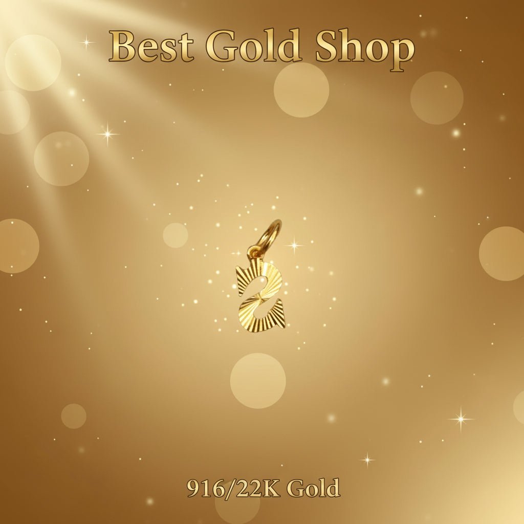 916 Gold (22K) Alphabet Pendant New Design Charm/Pendant for WomenCharms & PendantsBest Gold Shop
