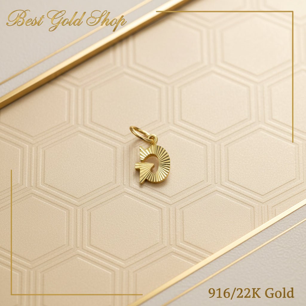 916 Gold (22K) Alphabet Pendant New Design Charm/Pendant for WomenCharms & PendantsBest Gold Shop