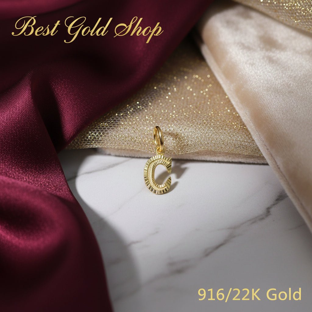 916 Gold (22K) Alphabet Pendant New Design Charm/Pendant for WomenCharms & PendantsBest Gold Shop