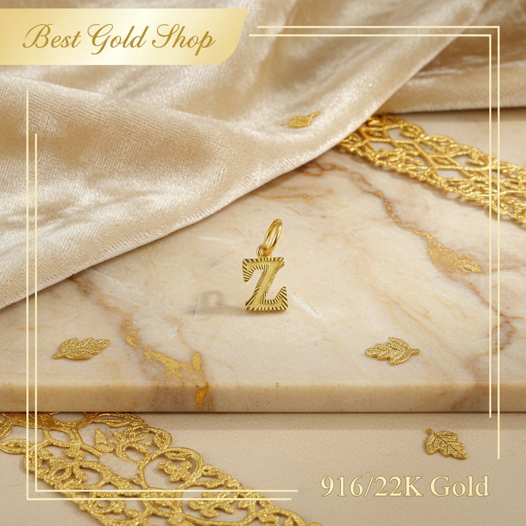 916 Gold (22K) Alphabet Pendant New Design Charm/Pendant for WomenCharms & PendantsBest Gold Shop