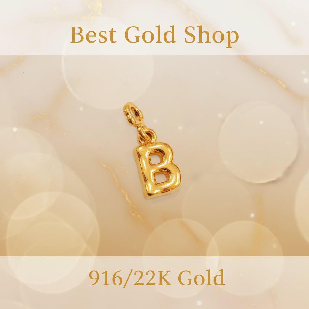 916 Gold Alphabet Pendant or Charms - Light WeightCharms & PendantsBest Gold Shop