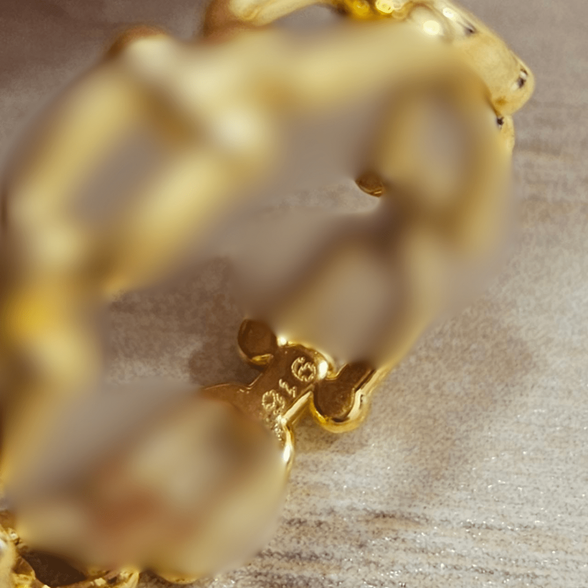 916 Gold Anchor Link Hook RingRingsBest Gold Shop