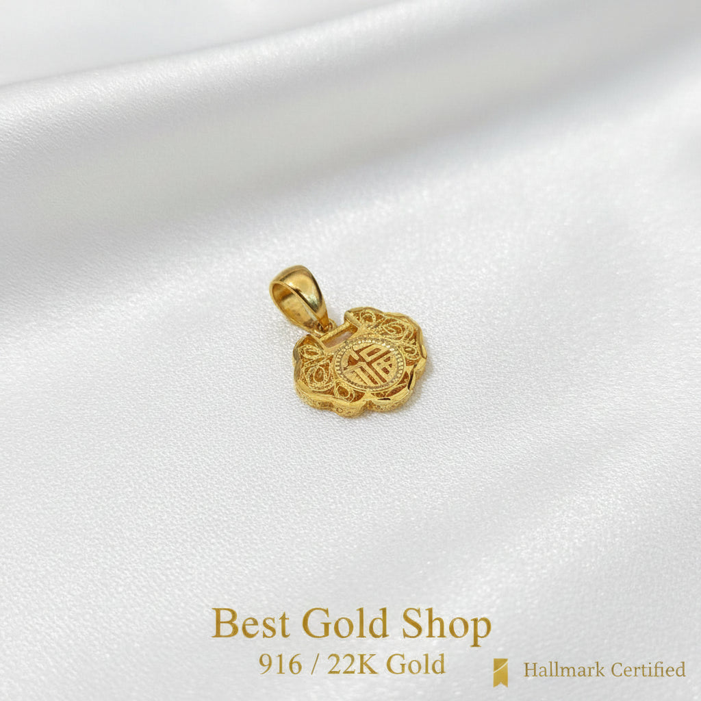 916 Gold baby lock pendant v3Charms & PendantsBest Gold Shop