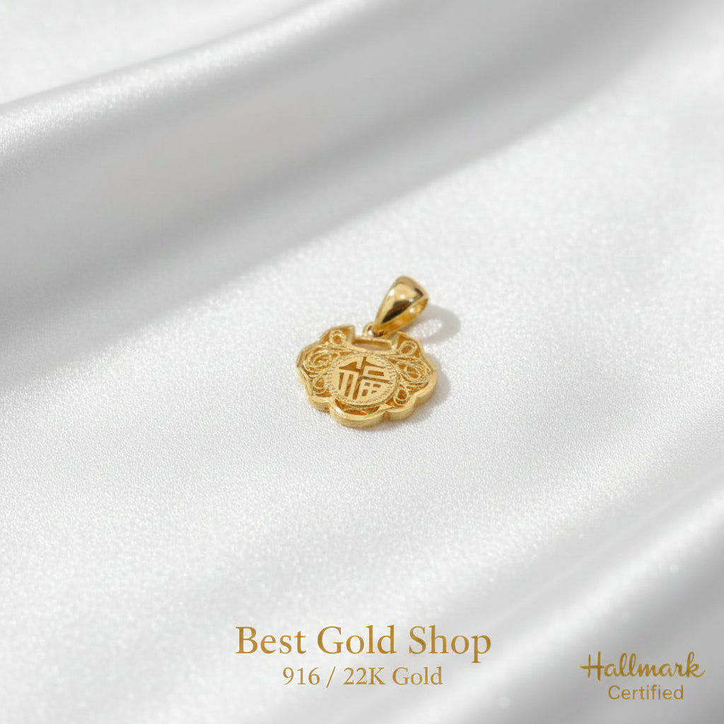 916 Gold baby lock pendant v3Charms & PendantsBest Gold Shop