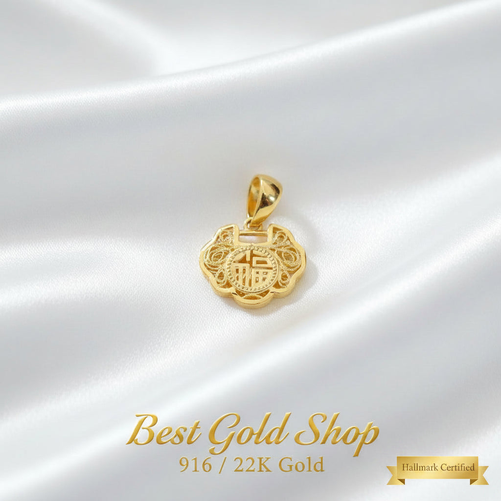 916 Gold baby lock pendant v3Charms & PendantsBest Gold Shop