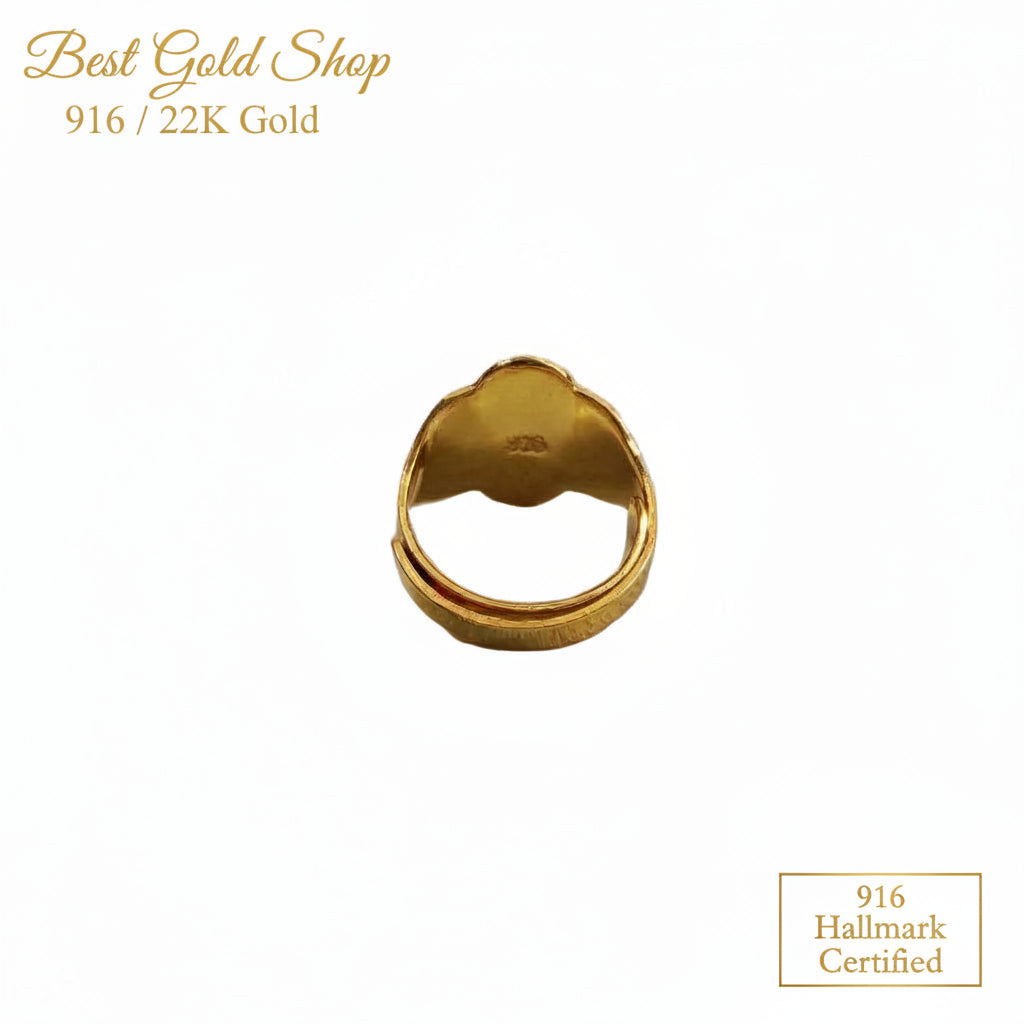 916 Gold Baby Ring Diamond cutting design new stockRingsBest Gold Shop