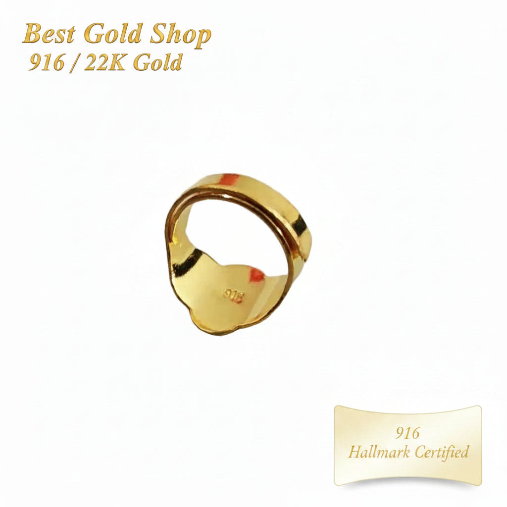 916 Gold Baby Ring Diamond cutting design new stockRingsBest Gold Shop