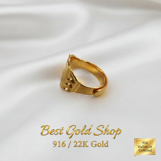 916 Gold Baby Ring Diamond cutting design new stockRingsBest Gold Shop