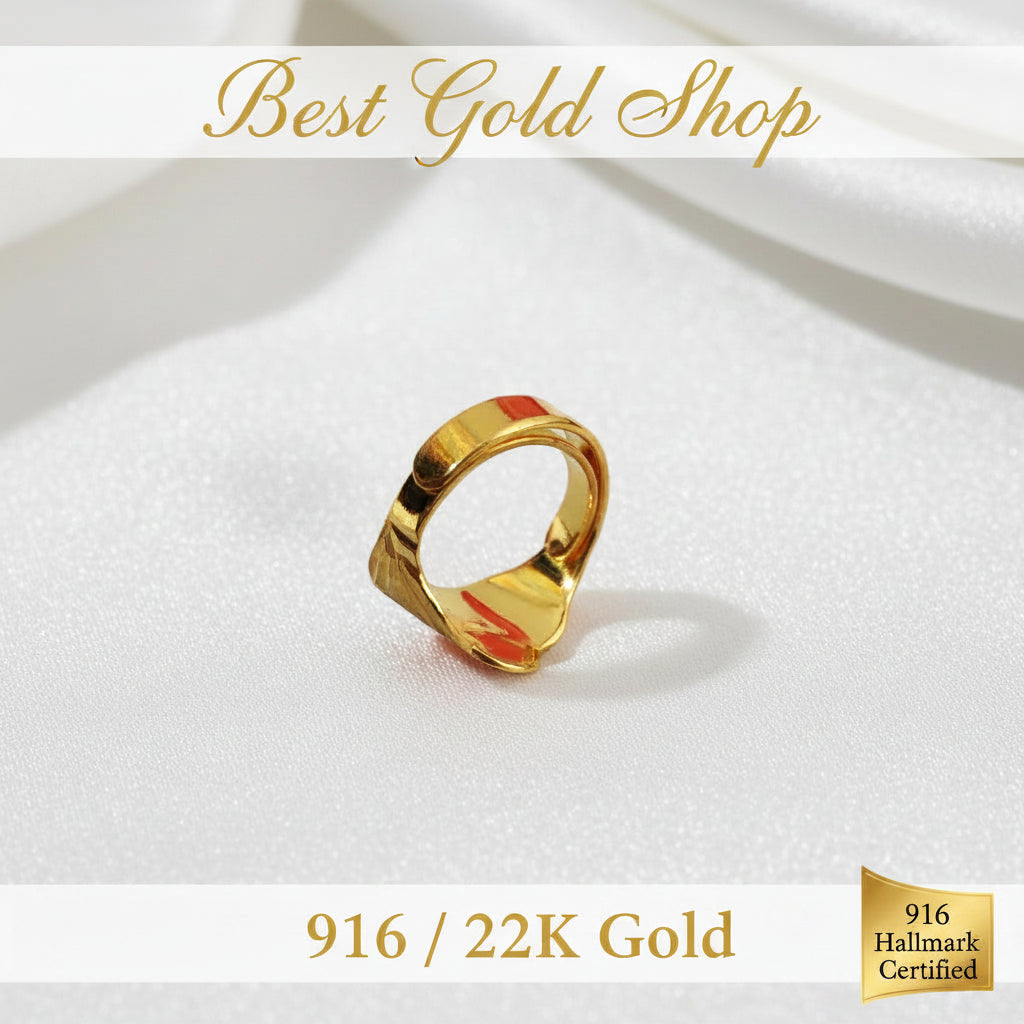 916 Gold Baby Ring Diamond cutting design new stockRingsBest Gold Shop