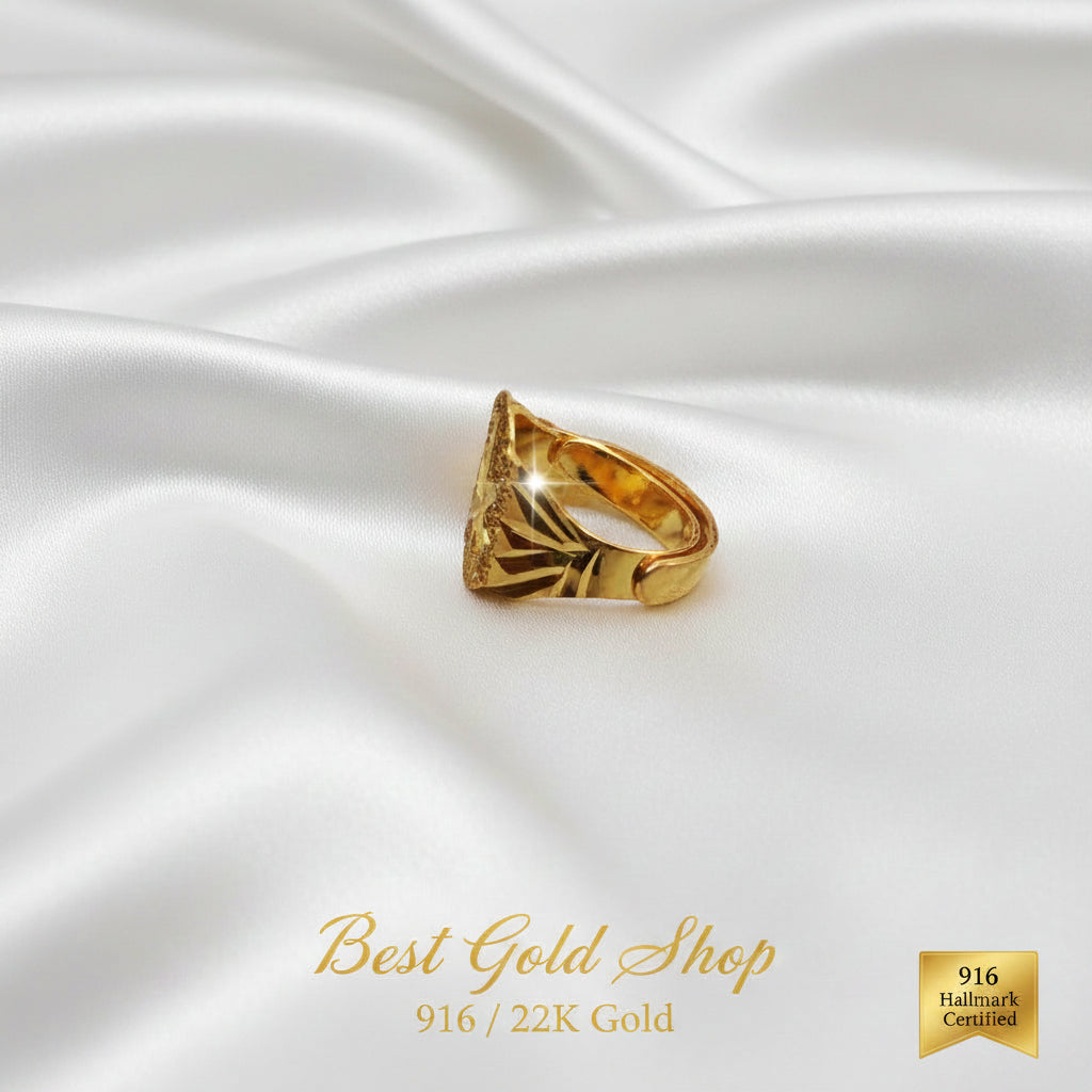 916 Gold Baby Ring Diamond cutting design new stockRingsBest Gold Shop