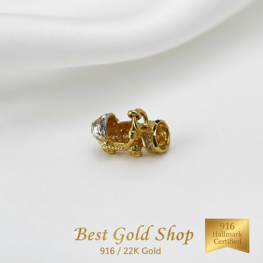 916 Gold Baby Stroller Charm | Symbol of Love New BeginningsCharms & PendantsBest Gold Shop