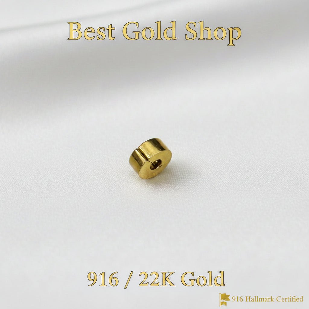 916 Gold Bracelet Stopper Charm | Secure Spacer for Charm BraceletsCharms & PendantsBest Gold Shop