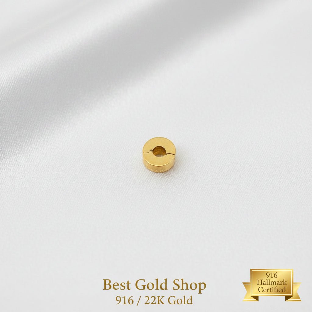 916 Gold Bracelet Stopper Charm | Secure Spacer for Charm BraceletsCharms & PendantsBest Gold Shop