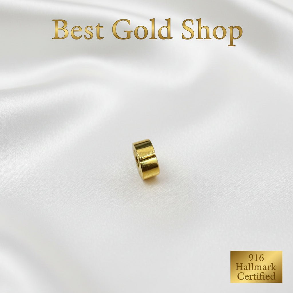 916 Gold Bracelet Stopper Charm | Secure Spacer for Charm BraceletsCharms & PendantsBest Gold Shop