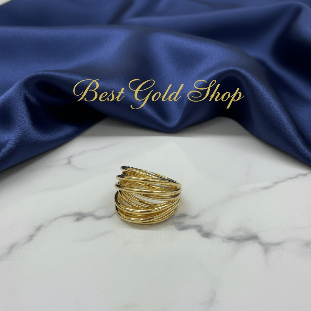 916 Gold (22K) Crisscross V4 Light Weight New design Ring for WomenRingsBest Gold Shop