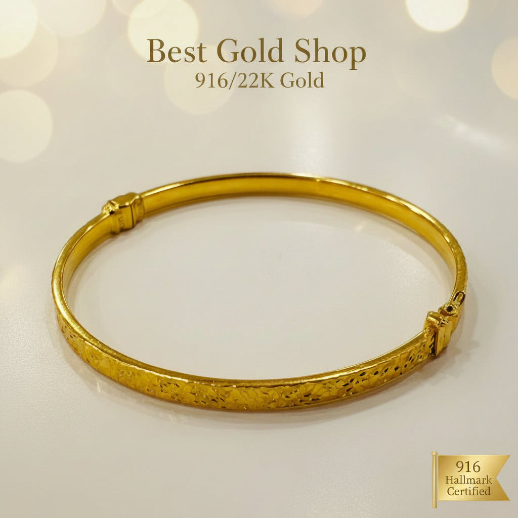 916 Gold Crush Sui Sui Slim Bing BangleBraceletsBest Gold Shop