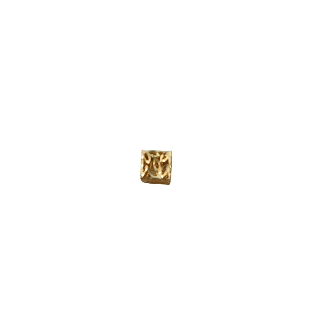 916 Gold Cube Stopper Charm | Modern Bracelet StopperCharms & PendantsBest Gold Shop