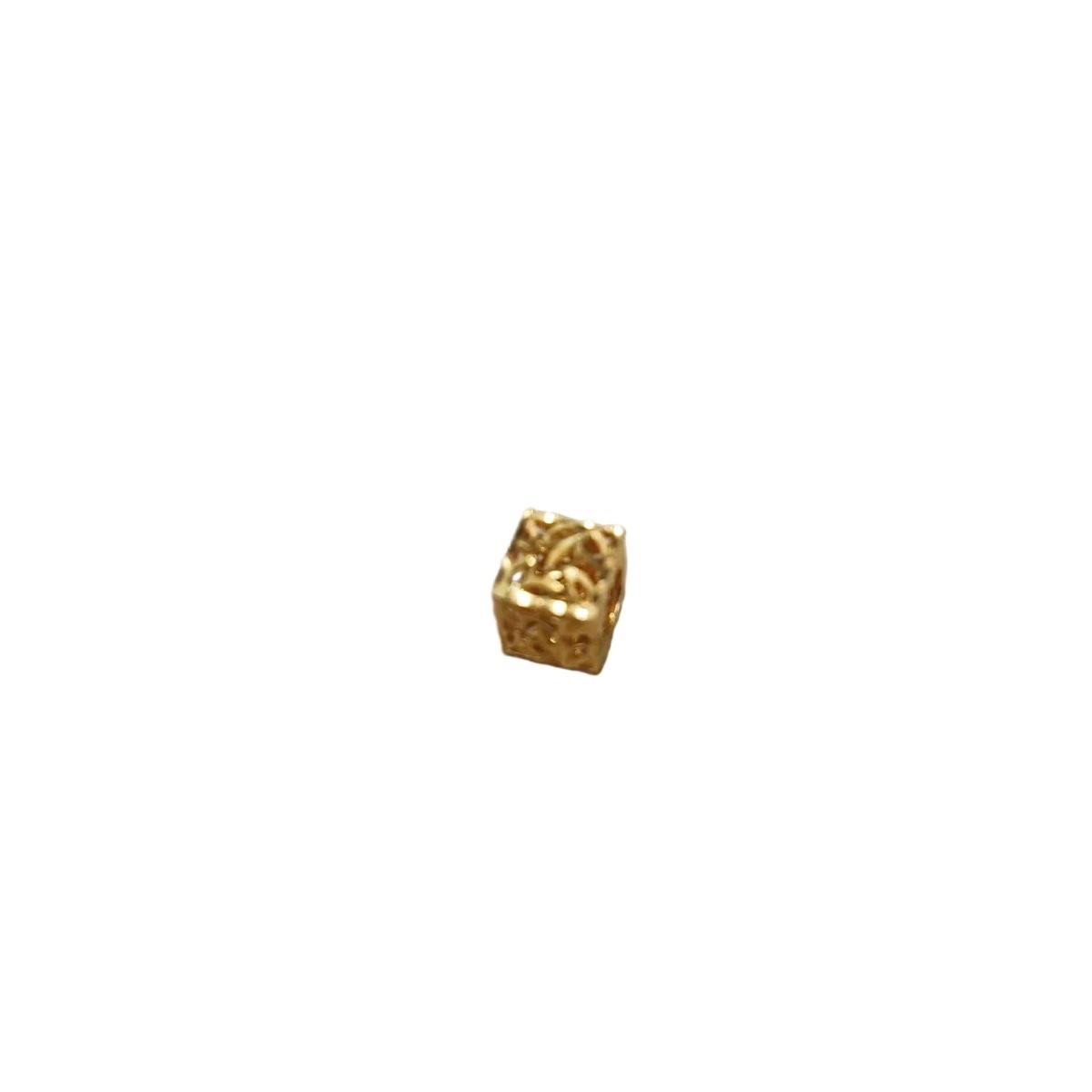 916 Gold Cube Stopper Charm | Modern Bracelet StopperCharms & PendantsBest Gold Shop