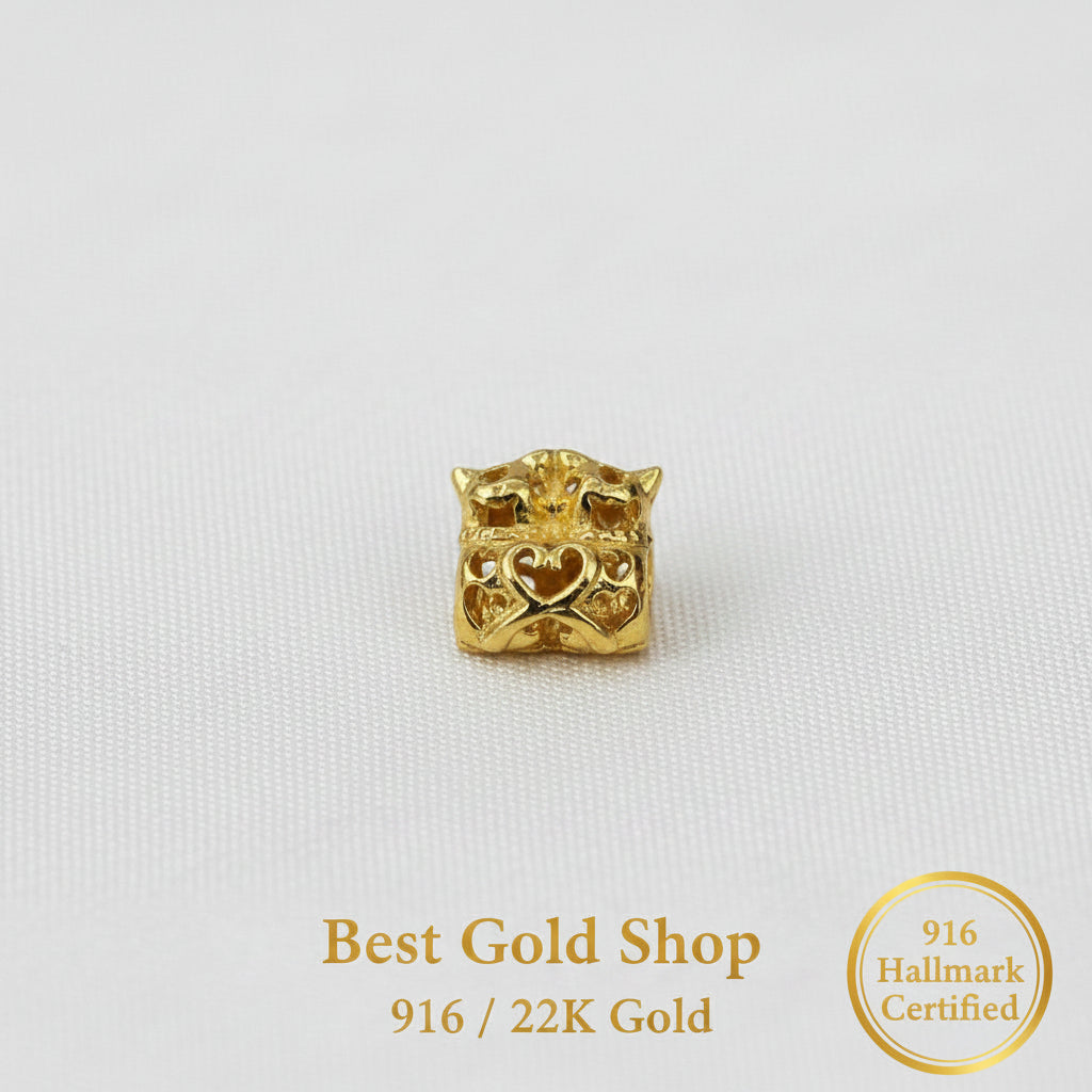 916 Gold Double Cat Charm | Symbol of Happiness Good FortuneCharms & PendantsBest Gold Shop