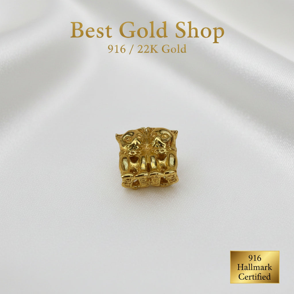 916 Gold Double Cat Charm | Symbol of Happiness Good FortuneCharms & PendantsBest Gold Shop